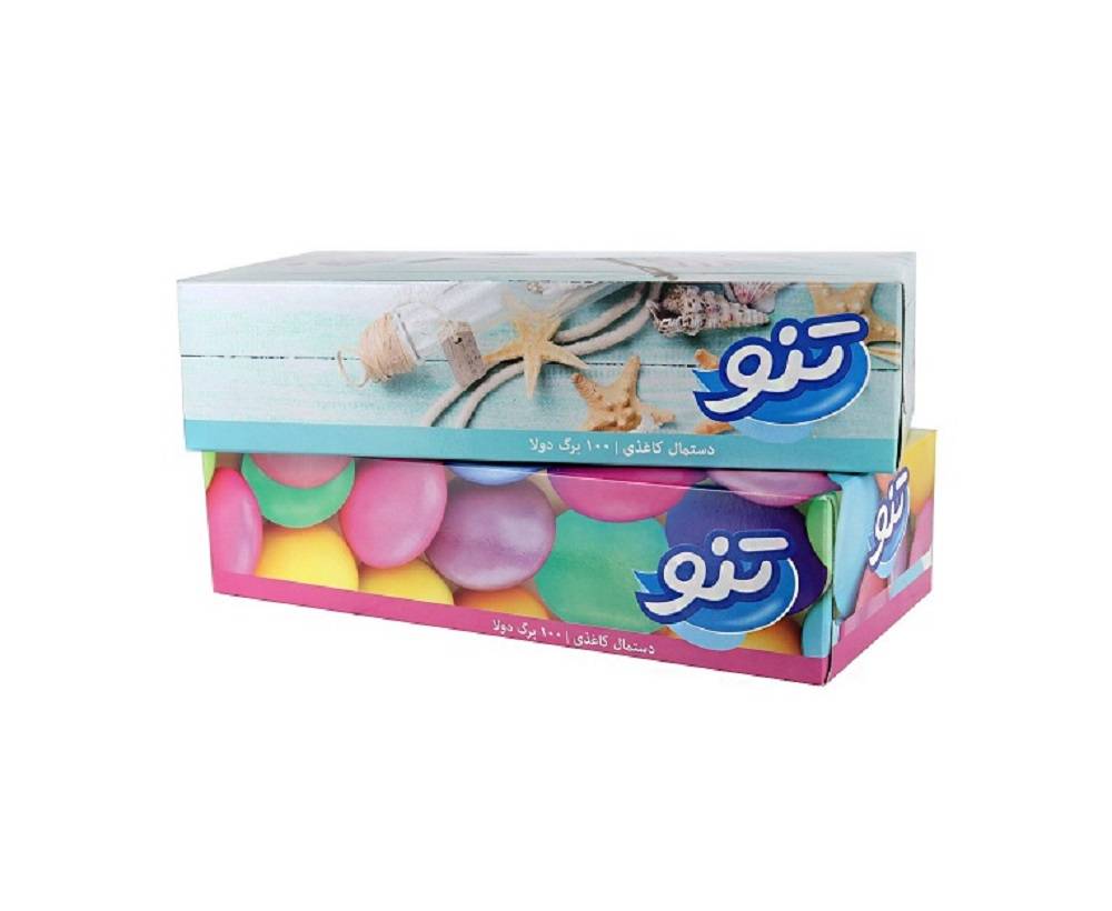 دستمال کاغذی 100برگ دولا تنو